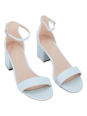 Madden Girl Ileana Light Blue 2.5" Block Heel Sandals Size 9M